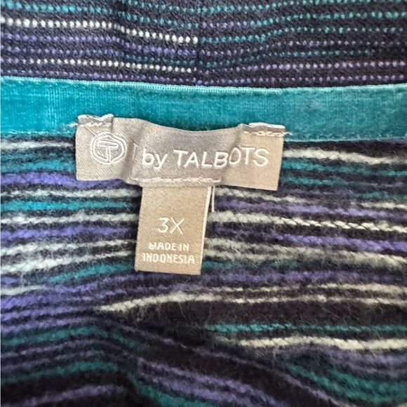 T by Talbots Women Plus Classic French Terry Pullover Sweatshirt Sz 3X Space Dye - Picture 6 of 6